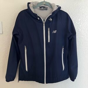 New Balance Gray and Black Mesh Windbreaker Jacket